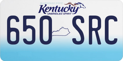 KY license plate 650SRC