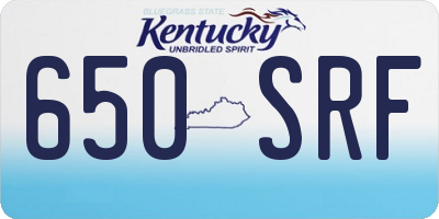 KY license plate 650SRF