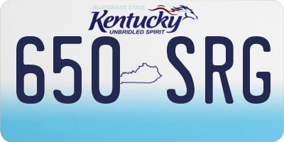 KY license plate 650SRG
