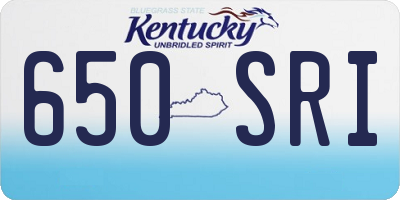 KY license plate 650SRI