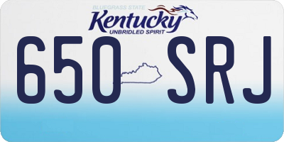 KY license plate 650SRJ