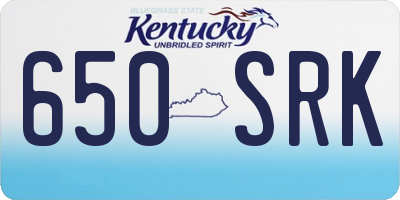 KY license plate 650SRK