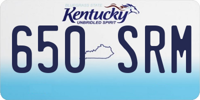 KY license plate 650SRM