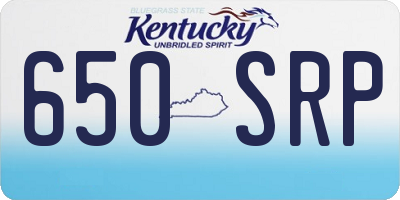 KY license plate 650SRP