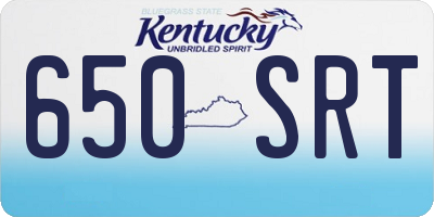 KY license plate 650SRT