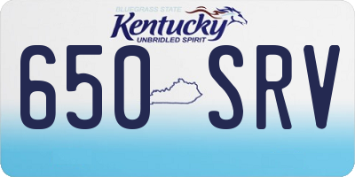 KY license plate 650SRV