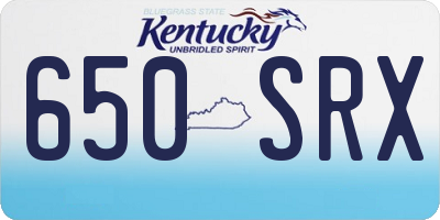 KY license plate 650SRX