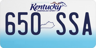 KY license plate 650SSA