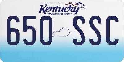 KY license plate 650SSC