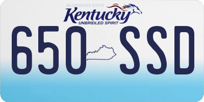 KY license plate 650SSD