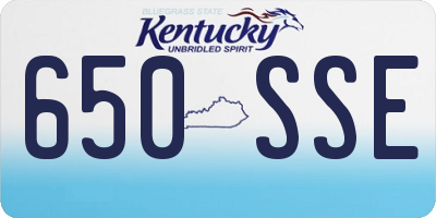 KY license plate 650SSE