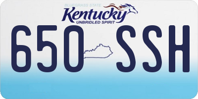 KY license plate 650SSH
