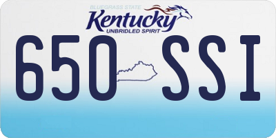 KY license plate 650SSI