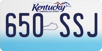 KY license plate 650SSJ