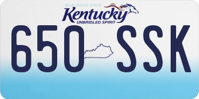 KY license plate 650SSK