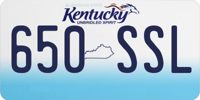 KY license plate 650SSL