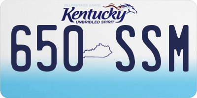 KY license plate 650SSM