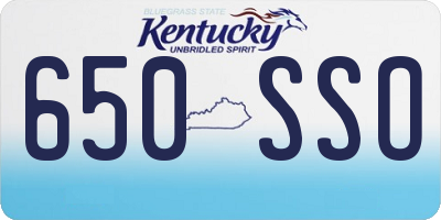 KY license plate 650SSO