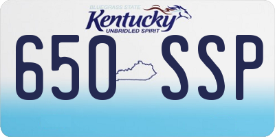 KY license plate 650SSP