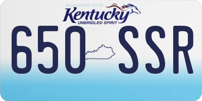 KY license plate 650SSR