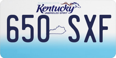 KY license plate 650SXF