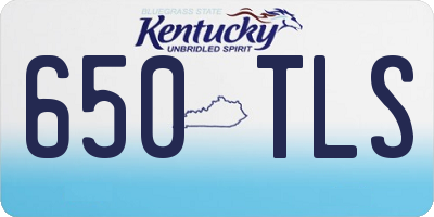 KY license plate 650TLS