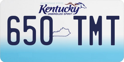KY license plate 650TMT
