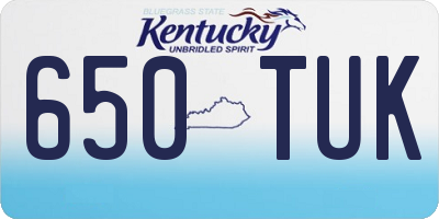 KY license plate 650TUK