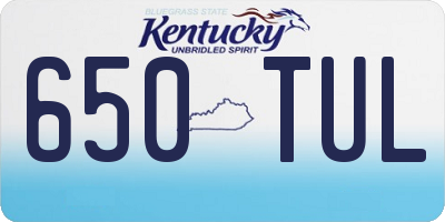 KY license plate 650TUL