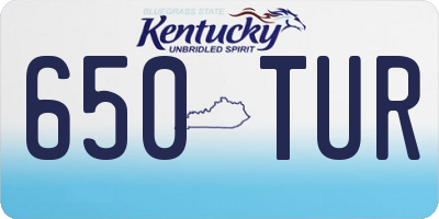 KY license plate 650TUR