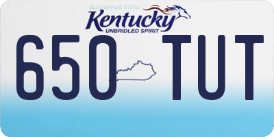 KY license plate 650TUT