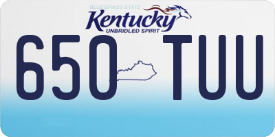 KY license plate 650TUU