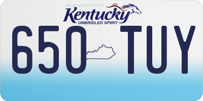 KY license plate 650TUY
