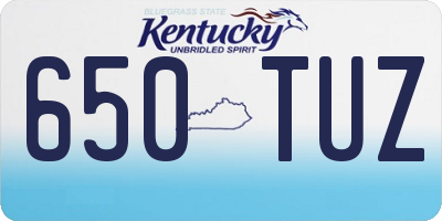 KY license plate 650TUZ