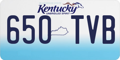 KY license plate 650TVB
