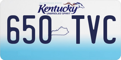 KY license plate 650TVC
