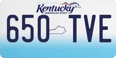 KY license plate 650TVE