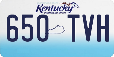 KY license plate 650TVH
