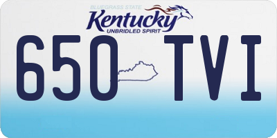 KY license plate 650TVI