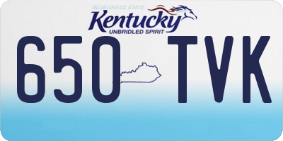 KY license plate 650TVK