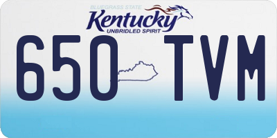 KY license plate 650TVM