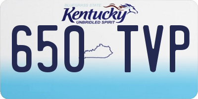 KY license plate 650TVP