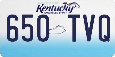 KY license plate 650TVQ