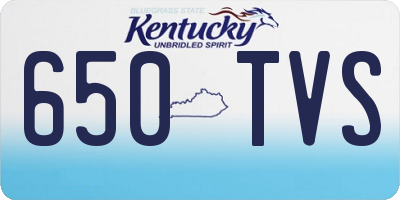 KY license plate 650TVS