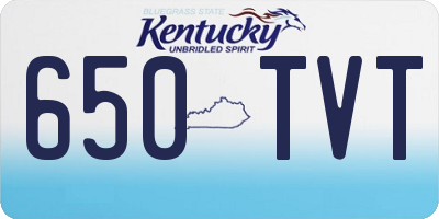 KY license plate 650TVT