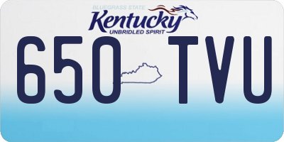 KY license plate 650TVU