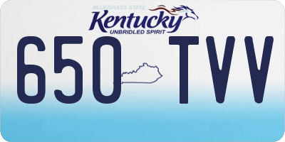 KY license plate 650TVV