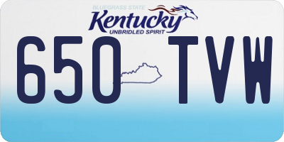 KY license plate 650TVW