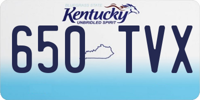KY license plate 650TVX
