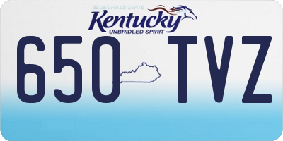 KY license plate 650TVZ
